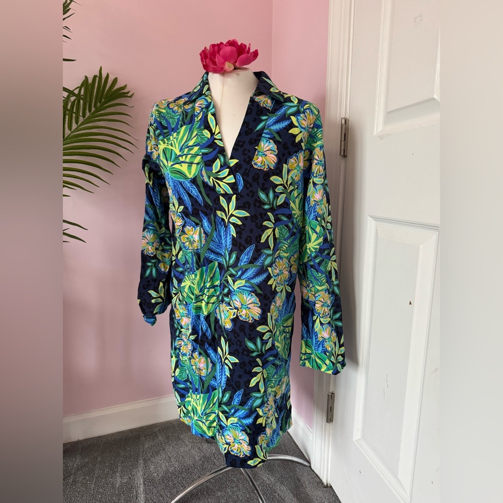 Lilly Pulitzer Luxletic Tropical Leaf Print Dress